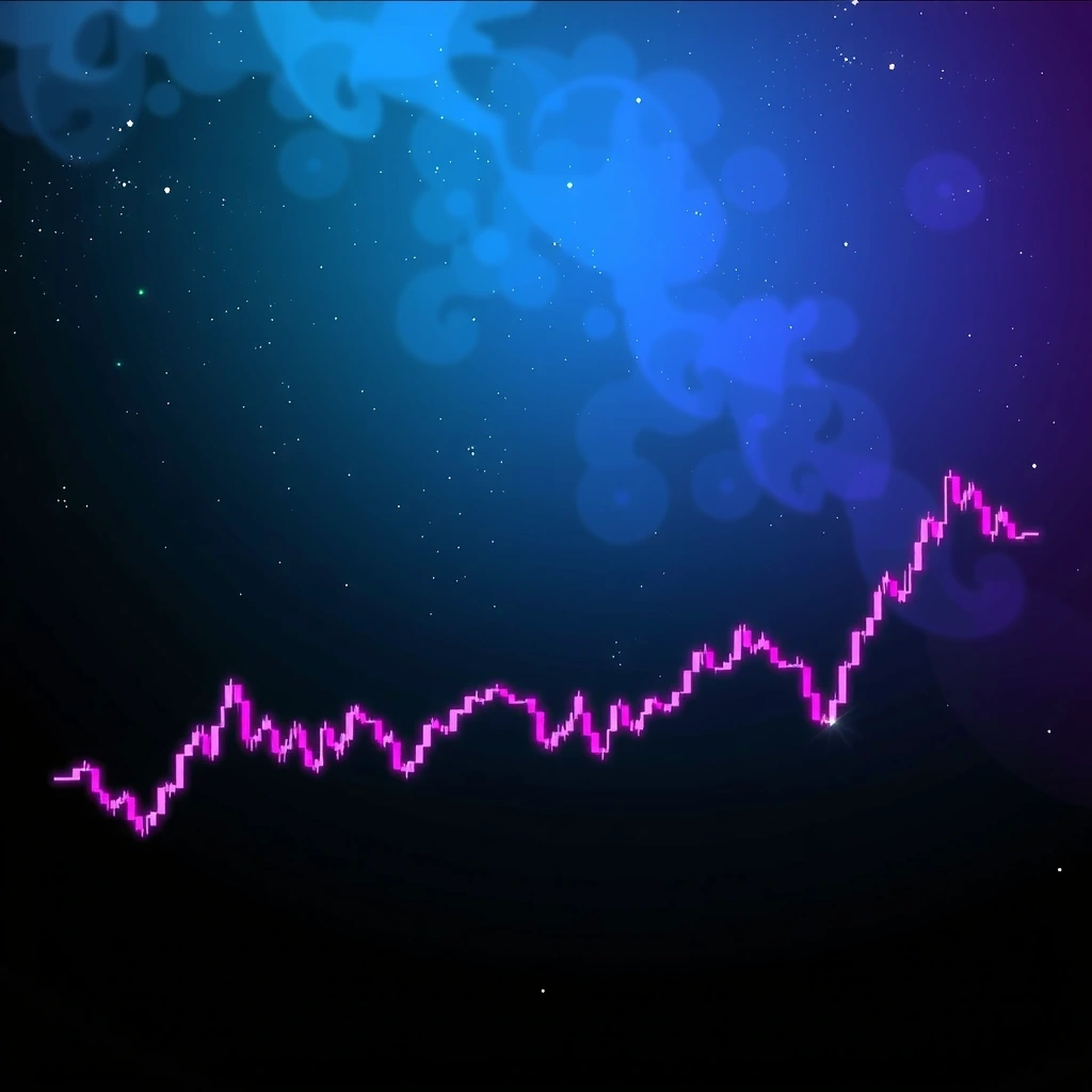 Fondo cósmico con elementos de trading